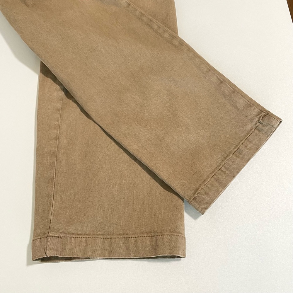NWT Madewell Petite Curvy Emmett Wide Leg Crop Pant Garment Dyed Drill Khaki 24P - Picture 13 of 16